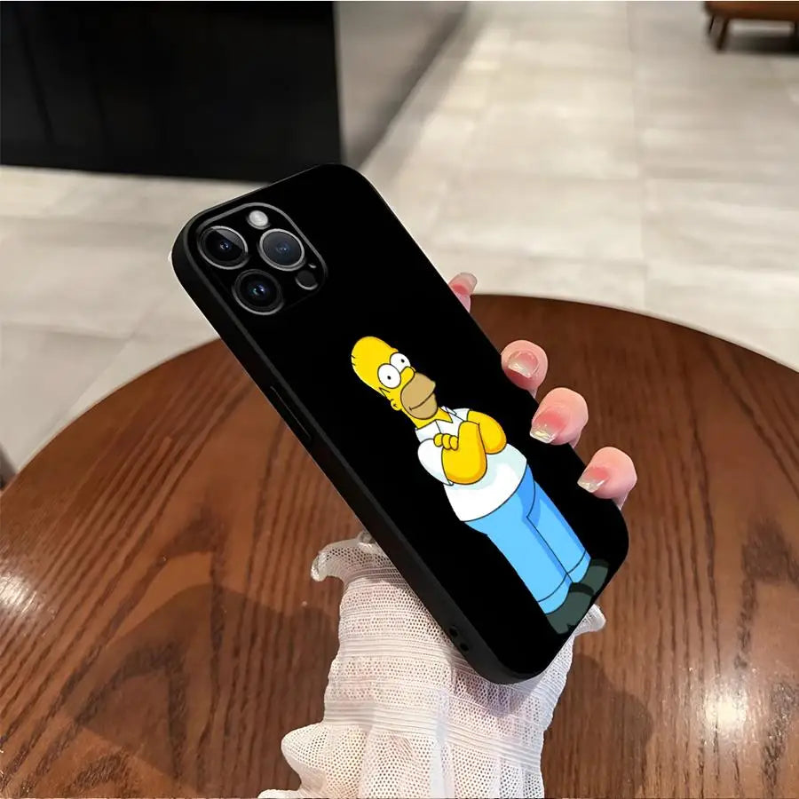 Simpson's Father's Daily Routine Soft Back Phone Cover Case for iPhone X XS XR 7 8 12 13 Mini 15 Plus 11 17 16 Pro Max SE 17Air