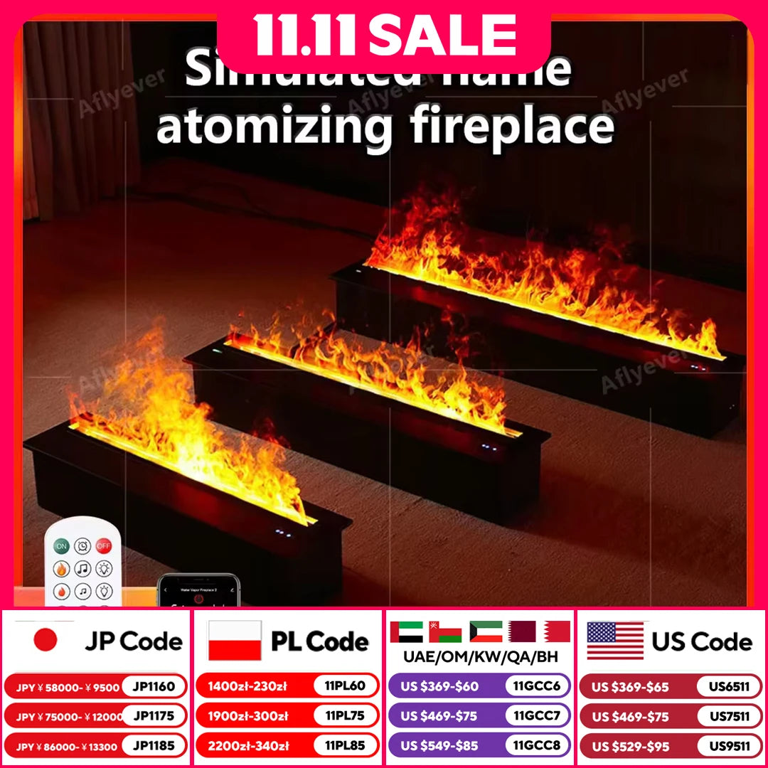 Intelligent water replenishment multi-color atomization fireplace designer luxury home decoration 3D atomization fireplace