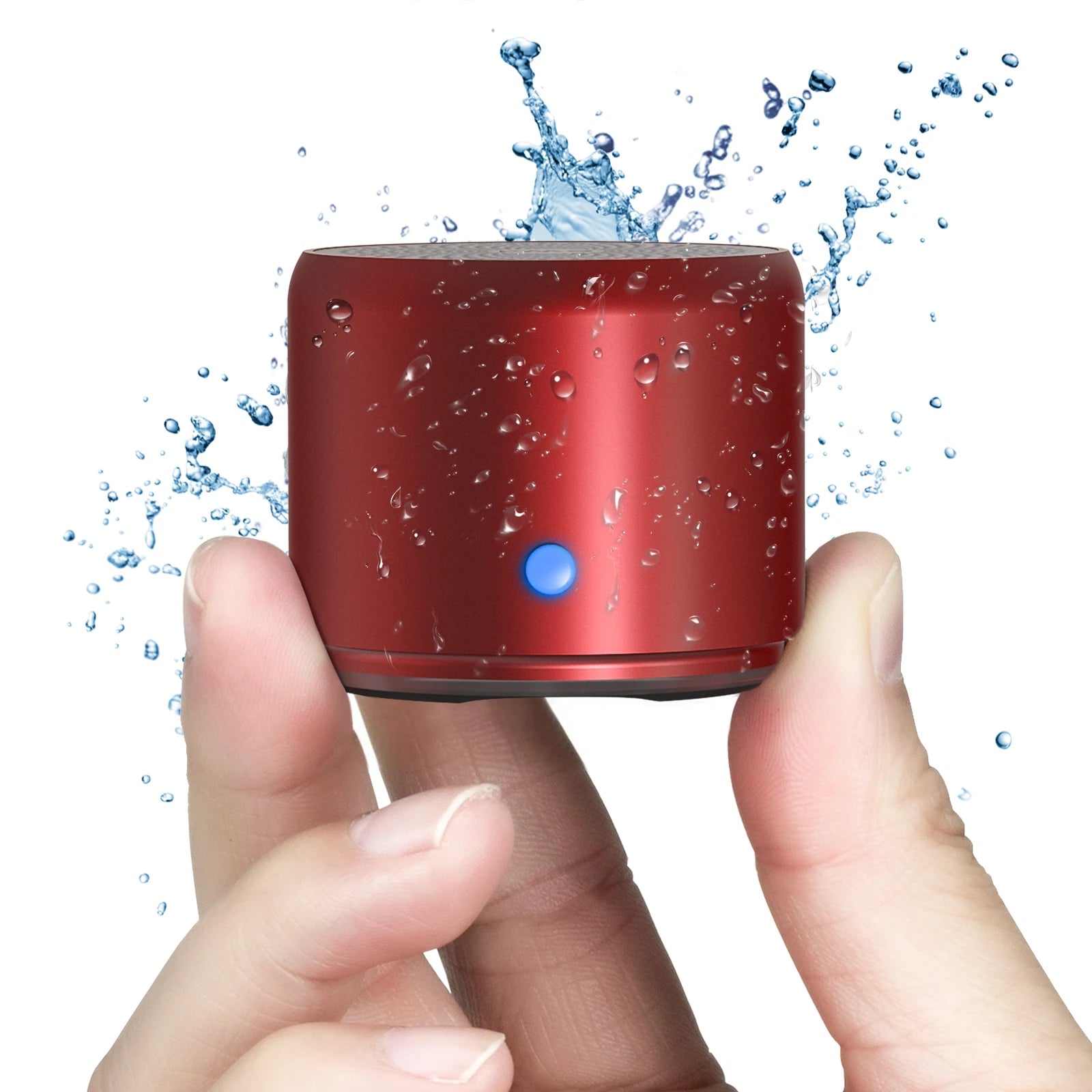 EWA A106 Pro Mini Bluetooth Speaker with Custom Bass Radiator, IPX7 Waterproof, Super Portable Speakers, Travel Case Packed