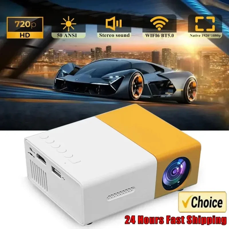 YG300 MINI Projector Portable Home Theater Smart TV Laser Beamer 3D Cinema LED Videoprojector for 4k 1080P Movie Via HD Port ﻿