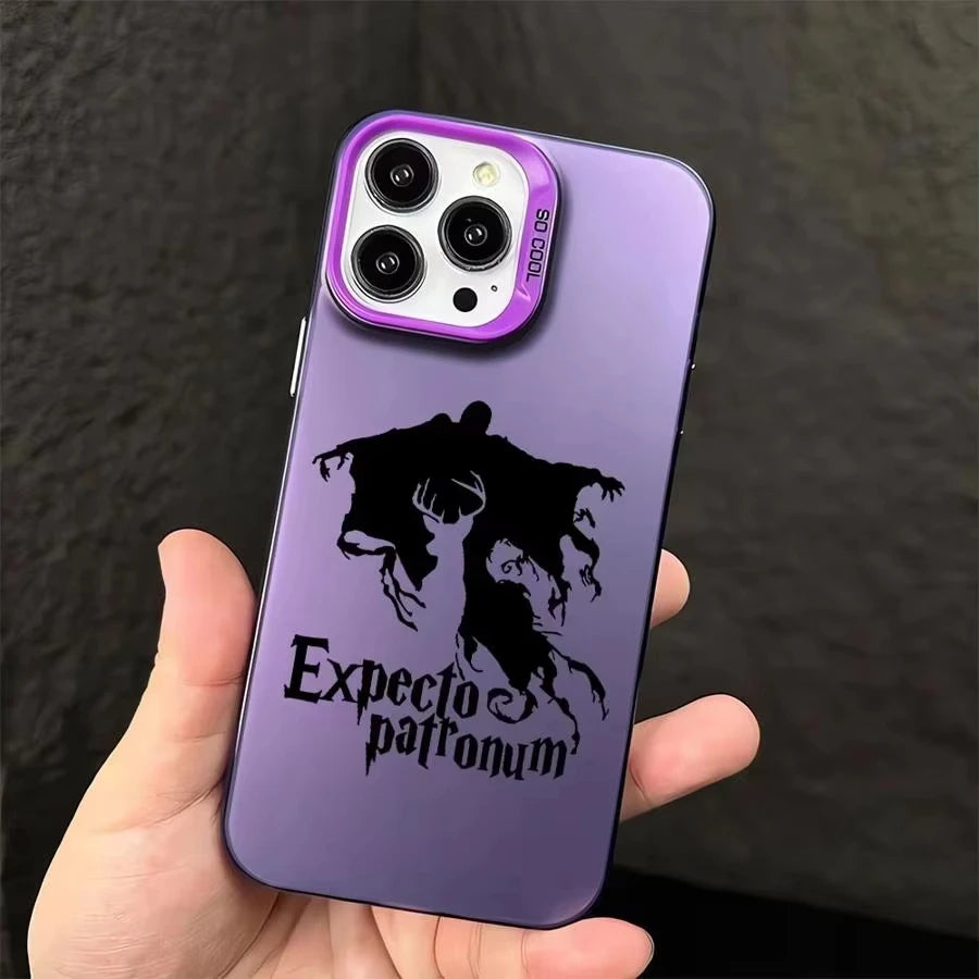 Luxury Phone Case For iPhone 16e 16 Pro Max 15 14 Plus 13 12 Mini 11 Shockproof Silicone Magic Potters Wand Harries Back Cover