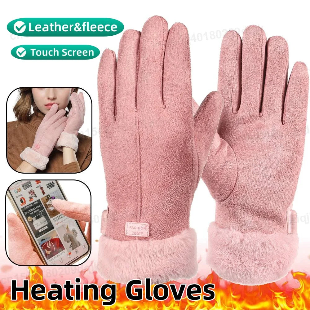 USB Warm Hand Heating Gloves Ergonomics Touch Screen USB Electric Heating Gloves Constant Temperature for Indoor Home Outdoor