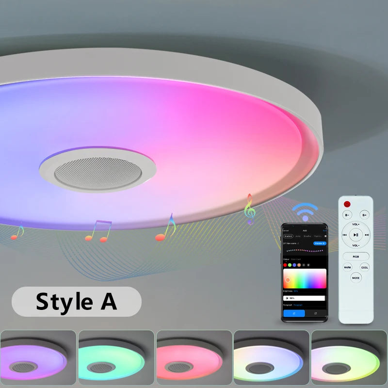 MARPOU Smart Ceiling Lights TUYA RGB Dimming Modern Music Light With Remote Control 32W 45W 47W AC220V For Bedroom Living room