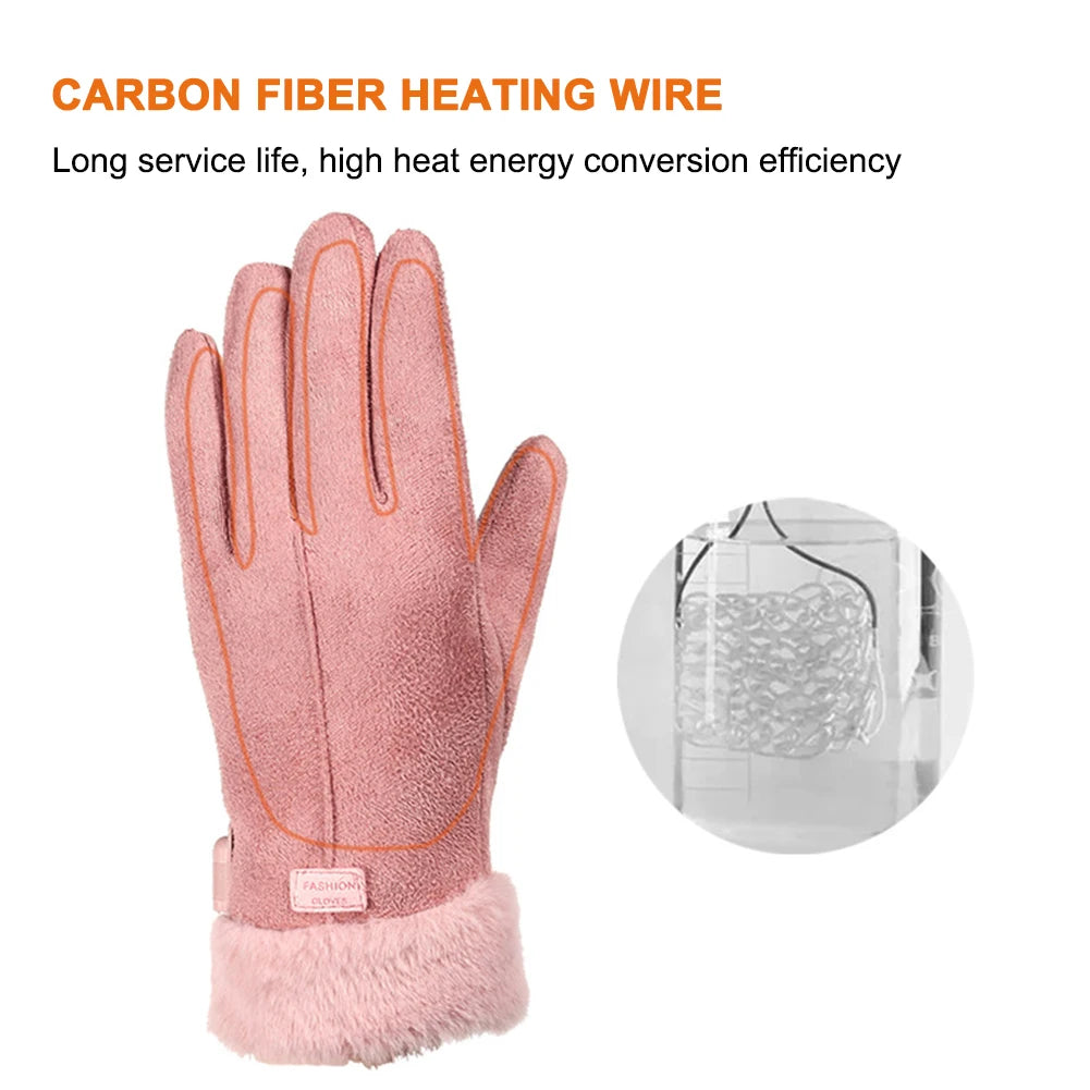 NEW Motorcycle Heated Glove Waterproof Rechargeable Heating Thermal Gloves Heated Motorcycle Gloves Winter Warm Motorcycle Glove