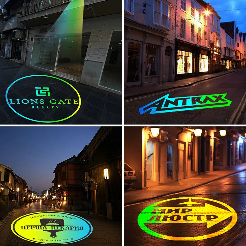 Custom Led HD Color Change Indoor Or Outdoor ip67 Waterproof Rotating Advertising Logo Image Projection Lamp Gobo Projector