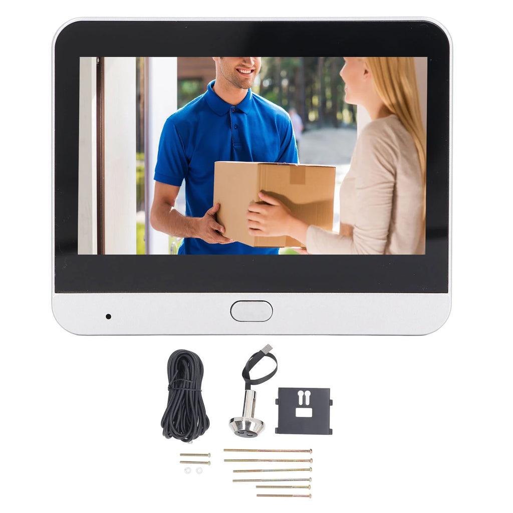 Battery-Mini Wifi Peephole 1080P 2.4G Automatic Sensing Door Eye Camera 4.3-inch Digital Access Control Video Door Chime