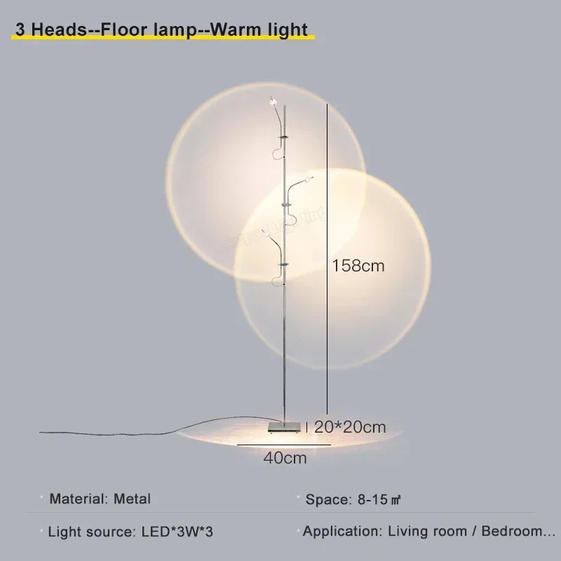 Multi-head and Shadow Dawn Sunset Projection Atmosphere Light Luxury Internet Celebrity Decorative Floor Lamps Personality