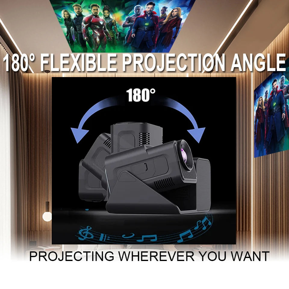 Double Eleventh Promotion HT36 Support 4K Projector 200ANSI Android 11.0 BT5.0 Full HD Home Theater Movie KTV Karaoke Projectors