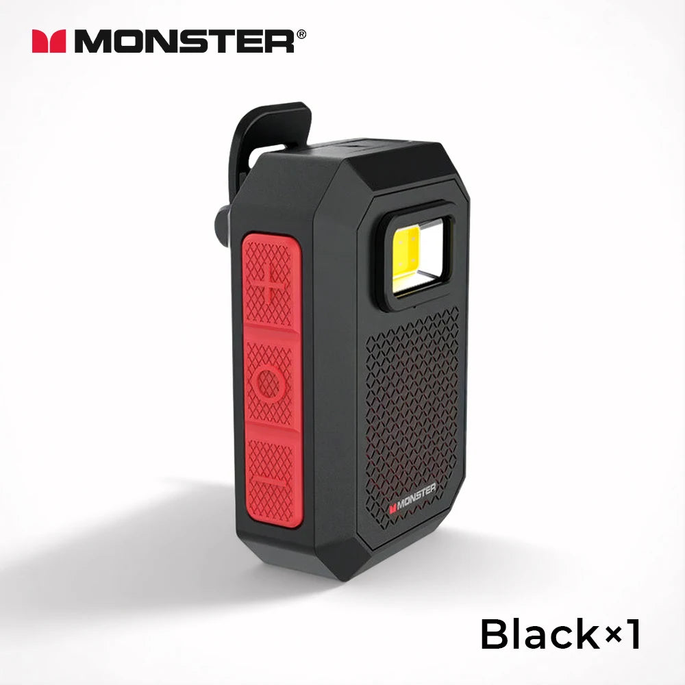 Monster TWS Bluetooth Speaker Wearable Magnetic Clip-on Portable Bluetooth Sound Box IPX67 Waterproof Subwoofer Powerful Bass