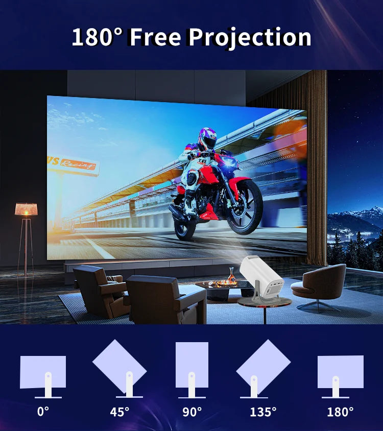 3000+Games Projectors  4K HD wifi 6 BT5.4 Android 11 64G home theaters sound Low noise Dual gamepads Outdoor Projetor