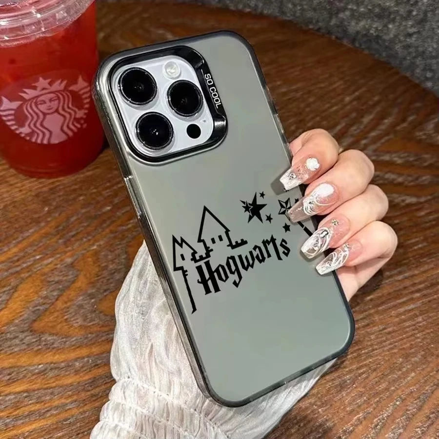 Luxury Phone Case For iPhone 16e 16 Pro Max 15 14 Plus 13 12 Mini 11 Shockproof Silicone Magic Potters Wand Harries Back Cover
