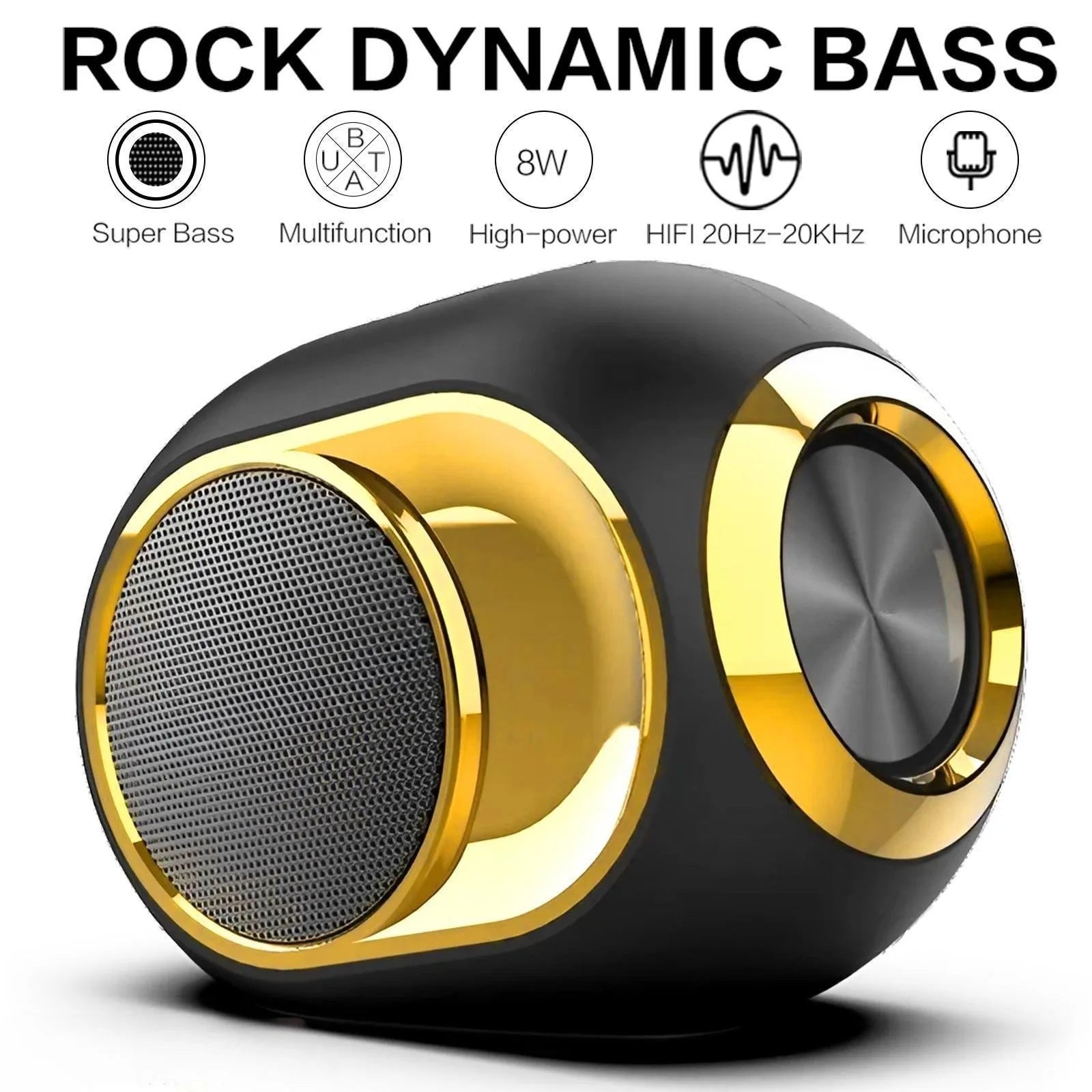 Portable Wireless Speaker Bluetooth Speaker TWS Stereo Speaker 3D Bass Speaker with Hands Free Call Waterproof Audio Accessories