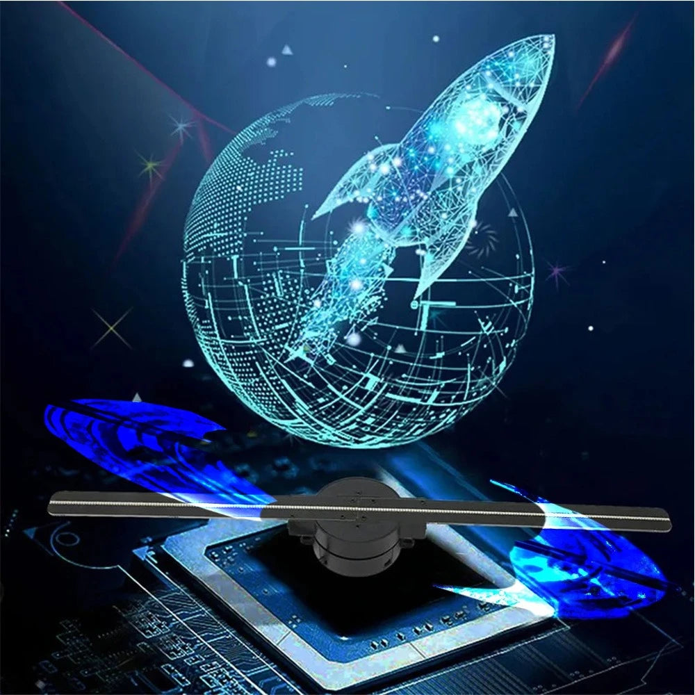 3D Hologram Fan Projector with LED High-definition Display Suitable for Attracting Attention Mall Dining Hologram Fan