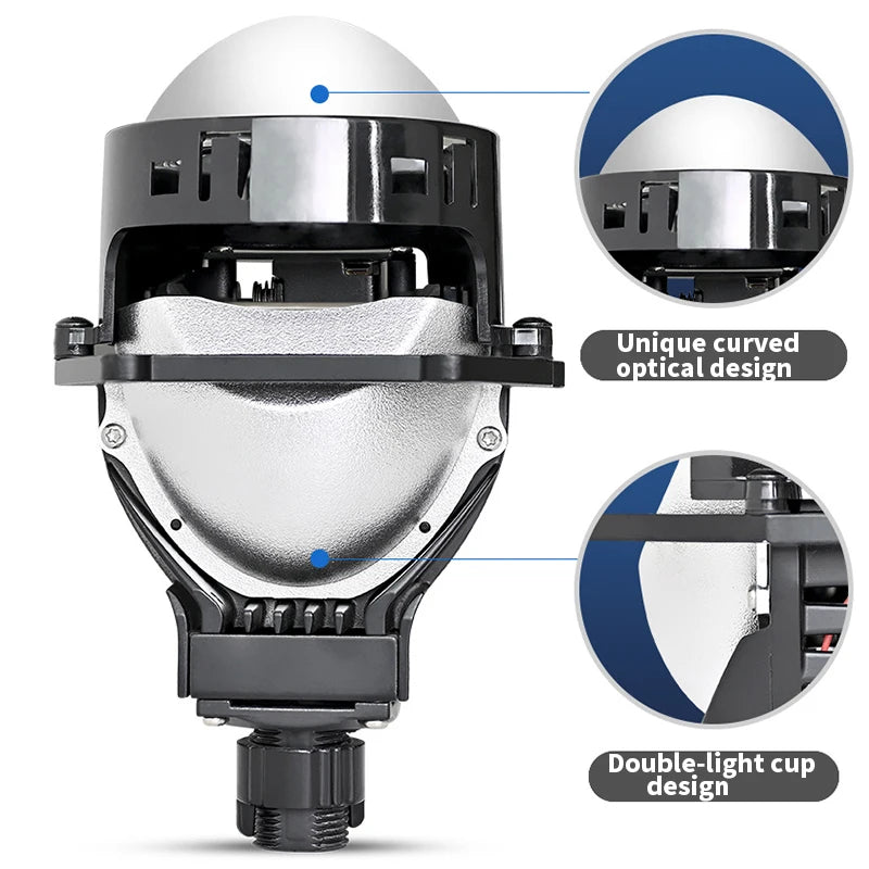 2pcs Bi LED Projector Lenses 3 Inch For Headlight Hella 3R G5 6000K Auto Lamp  Car Lights Retrofit Kits Hyperboloid Lens