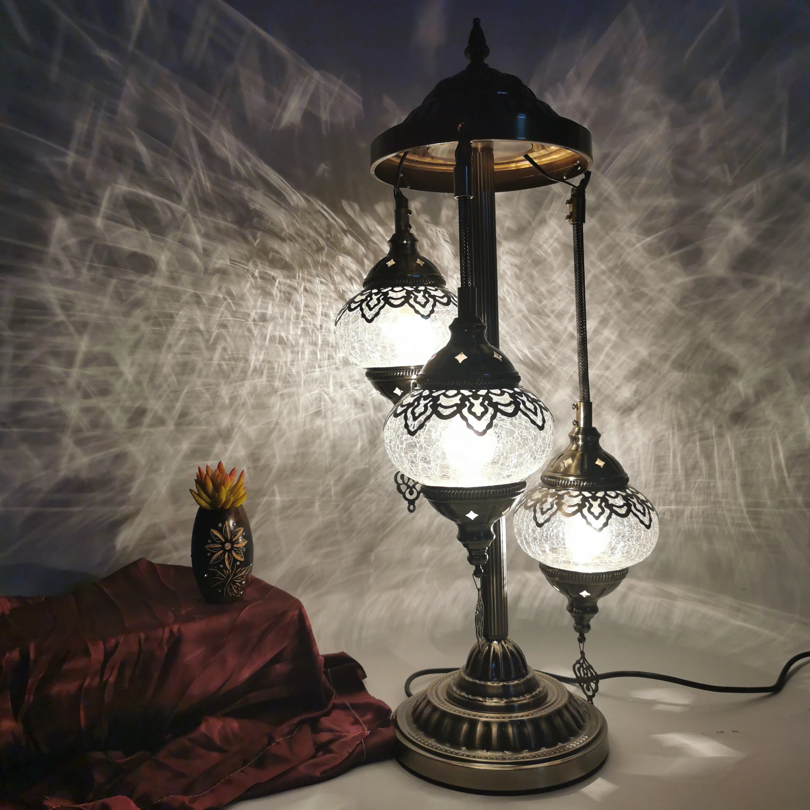 Crystal Lamp Creative Glass Floor Lamp Corridor Bar Hotel Indoor Crystal 3 Floor Lamp