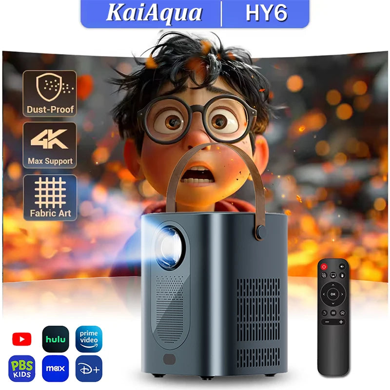 2025New HY6 Android 9.0 Projector 4K Electron Focus Projector Wifi6 BT5.0 LED Projector 4K Full HD Home Theater Beamer Proyector