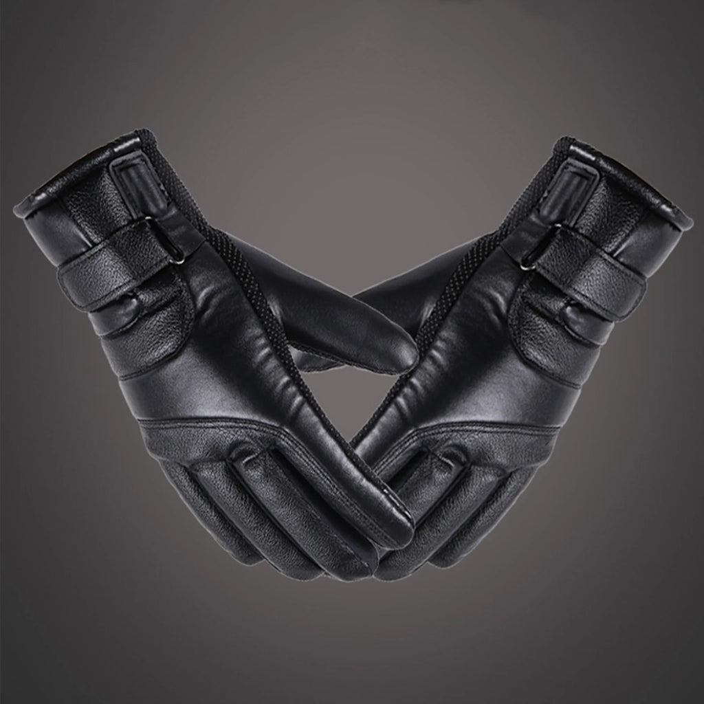 2025 NEW Touchscreen Hand Warmer Windproof Soft Leather Heating Gloves for Motorcycle Thermal Gloves for Winter Ski Sports