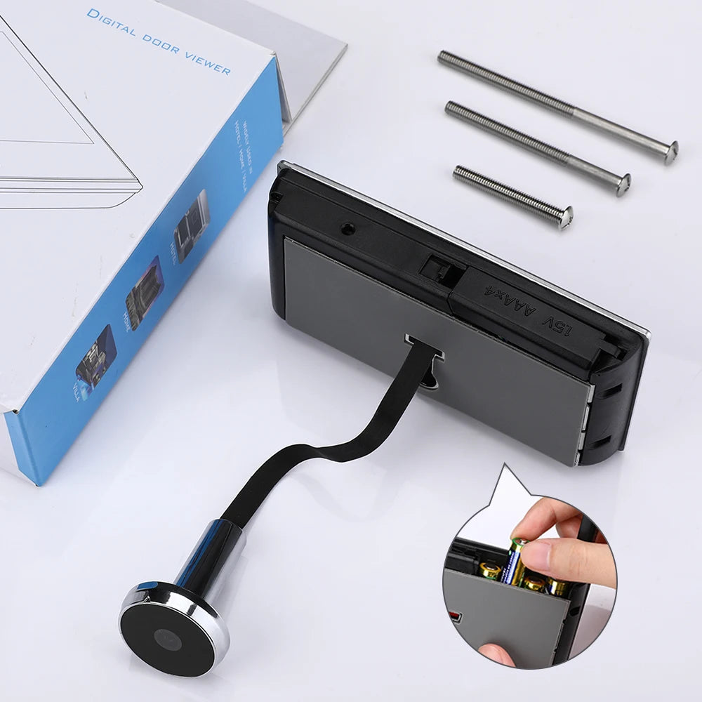 Wsdcam 3.5 inch Digital Door Viewer Camera 120° Wireless Doorbell Smart Home Door Camera Peephole Doorbell with Monitor Mirilla