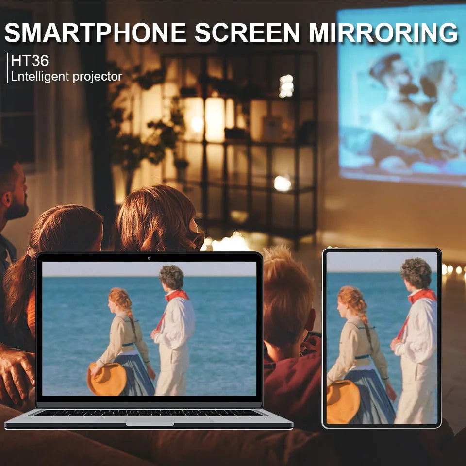 Double Eleventh Promotion HT36 Support 4K Projector 200ANSI Android 11.0 BT5.0 Full HD Home Theater Movie KTV Karaoke Projectors