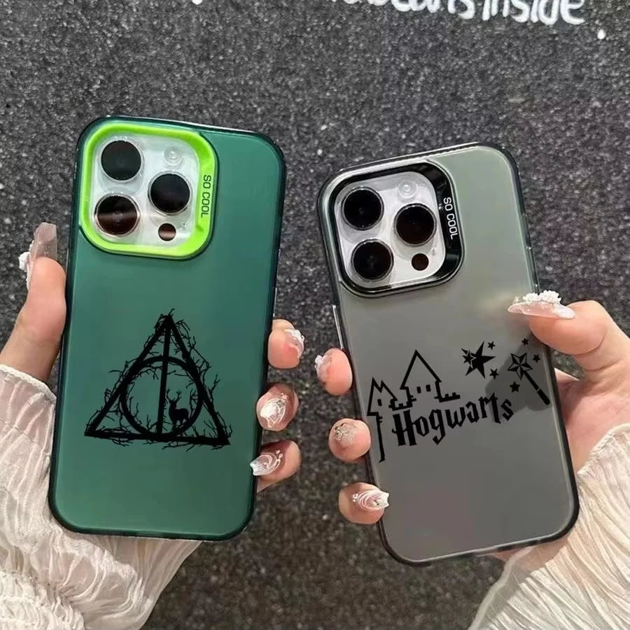 Luxury Phone Case For iPhone 16e 16 Pro Max 15 14 Plus 13 12 Mini 11 Shockproof Silicone Magic Potters Wand Harries Back Cover