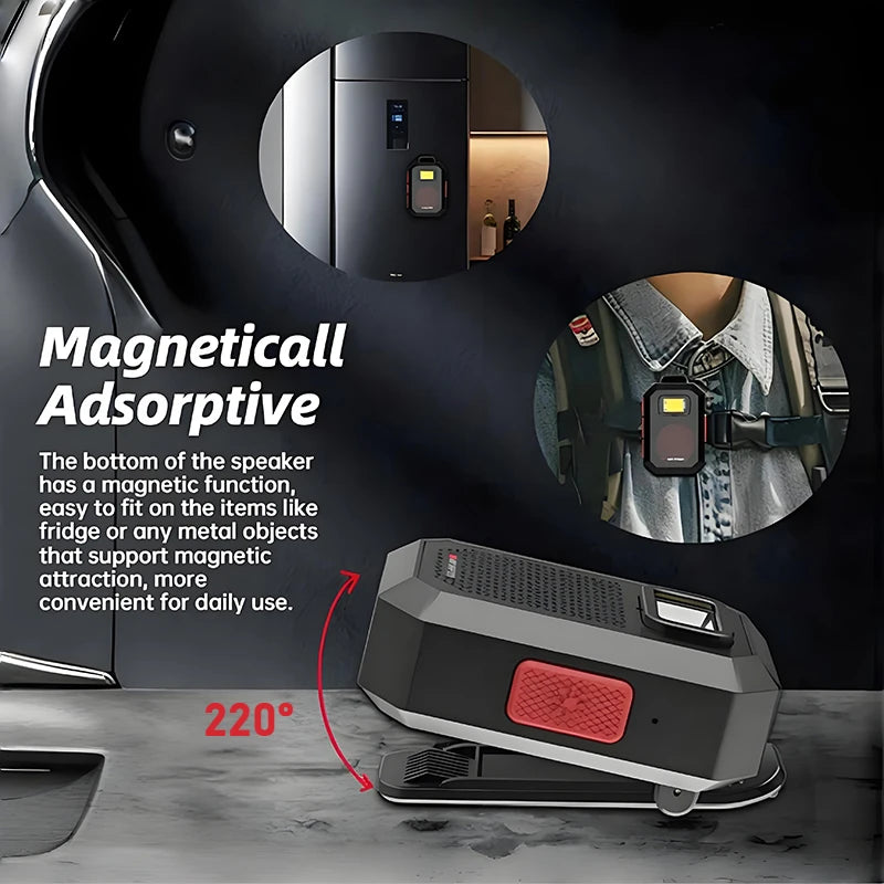 Monster TWS Bluetooth Speaker Wearable Magnetic Clip-on Portable Bluetooth Sound Box IPX67 Waterproof Subwoofer Powerful Bass