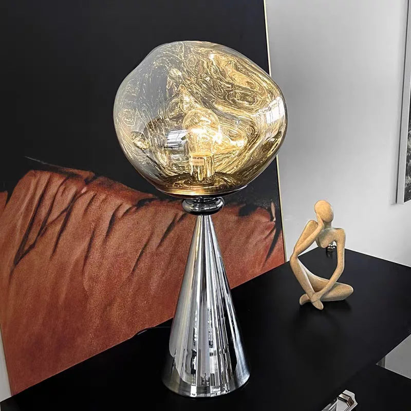 Lava Floor Lamp Black For Living Room Bedroom Post-Modern Corner Floor Lamps With Smoke Gray Shade Standing Lights Table Lamp