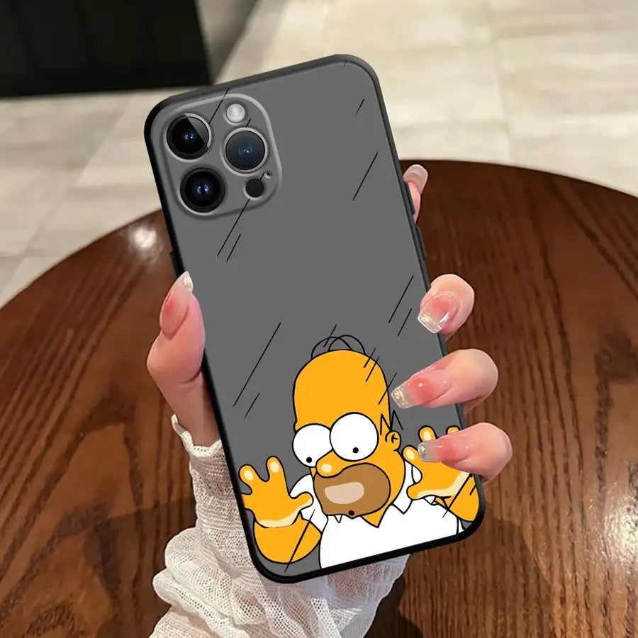 Simpson's Father's Daily Routine Soft Back Phone Cover Case for iPhone X XS XR 7 8 12 13 Mini 15 Plus 11 17 16 Pro Max SE 17Air