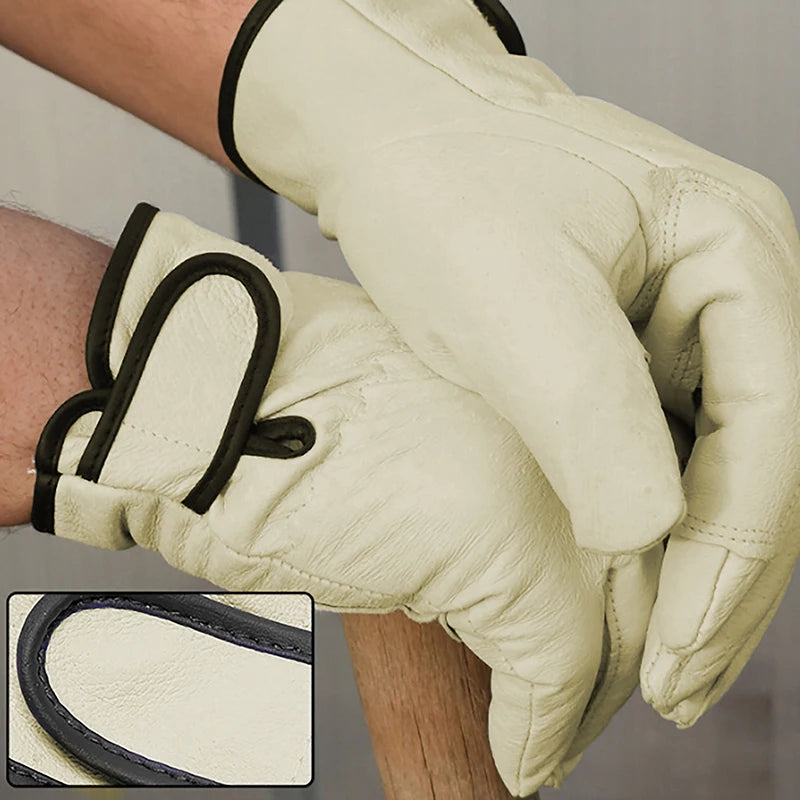 1 Pair Electric Welding Work Gloves Leather Welding Gloves Heat Resistant Security Work Gloves