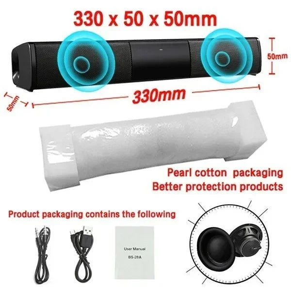 Powerful Wireless Bluetooth Speaker for Home Theater Computer TV Car Sound Box Soundbar Heavy Bass Subwoofer Radio Caixa De Som