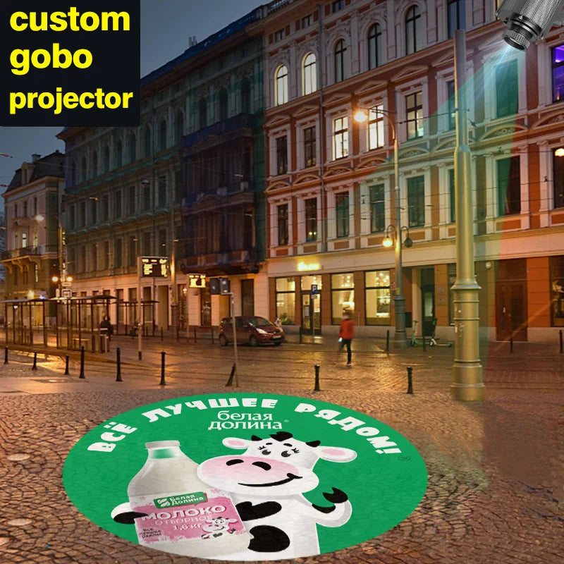 Hd Led Gobo Projector With Custom Logo Rotate Advertising Sign Projected Ip67 Waterproof For Indoor Head And Outdoor Door Use