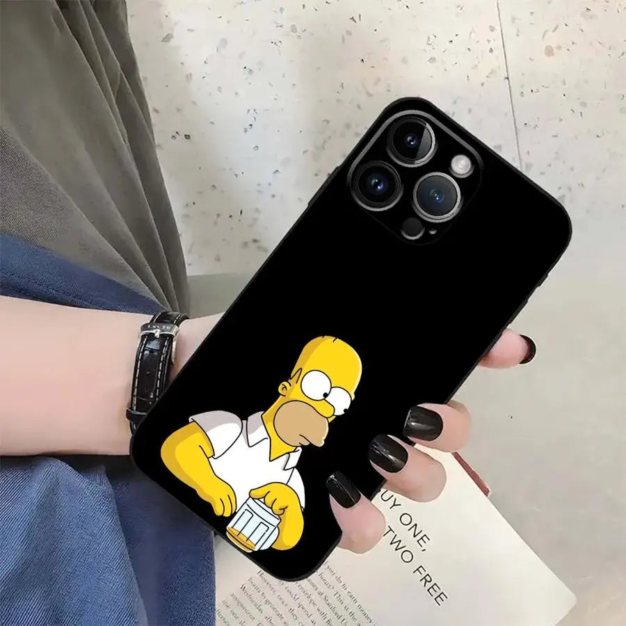 Simpson's Father's Daily Routine Soft Back Phone Cover Case for iPhone X XS XR 7 8 12 13 Mini 15 Plus 11 17 16 Pro Max SE 17Air