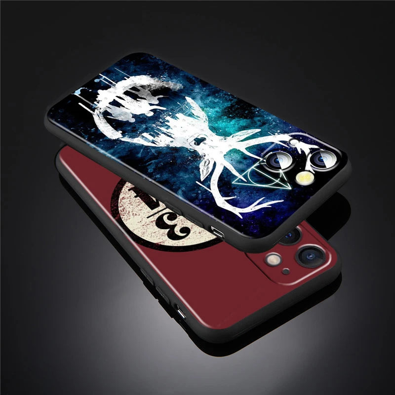 H-H-Harries Logo P-Potteres Art For iPhone 15 14 13 12 11 XS XR X 8 7 SE Pro Max Plus Mini Black Back Phone Case