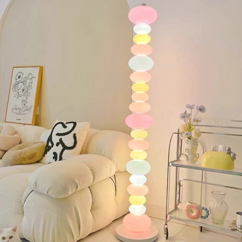 Modern LED Floor Lamp for Living Room Bedroom, Dimmable Standing Lamp with Remote Control, 3 Color Temperatures.