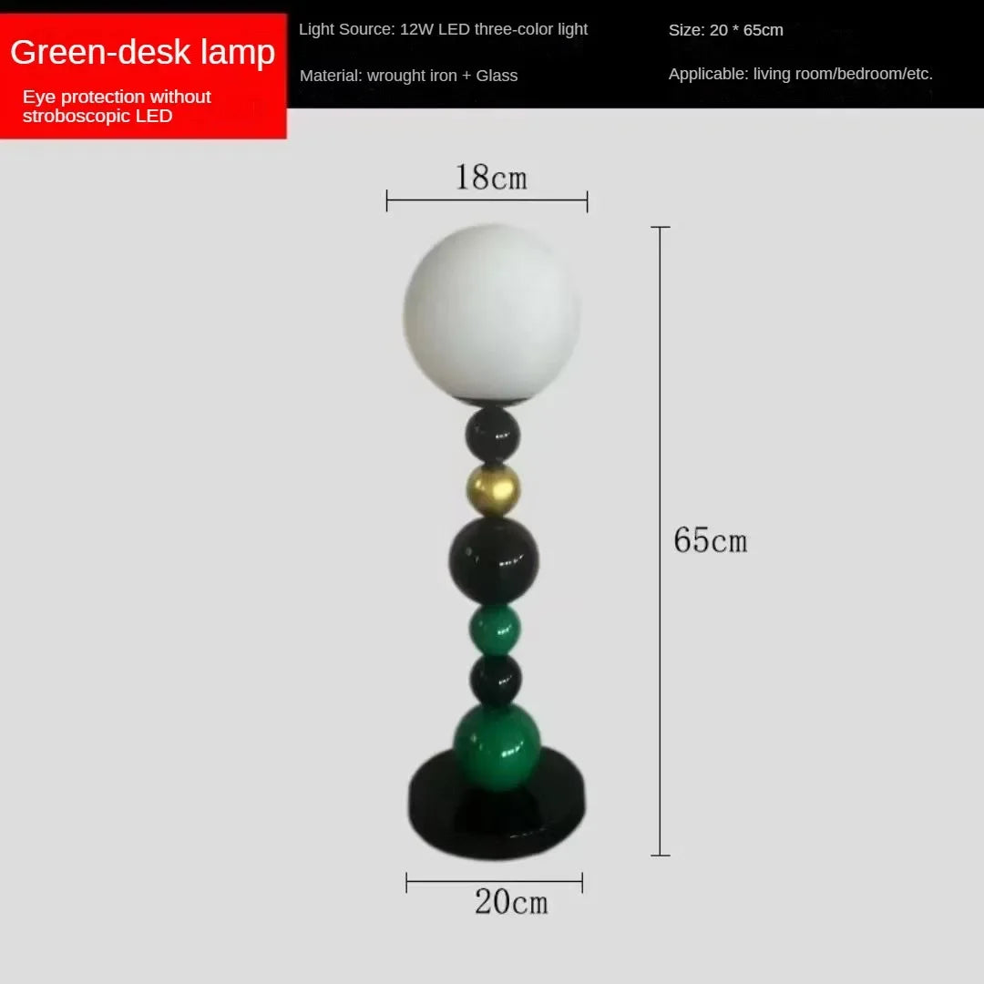 American Colorful Round Glass Ball Floor Lamps Modern Designer Standing Floor Lights for Living Room Bedroom Table Beside Lamps
