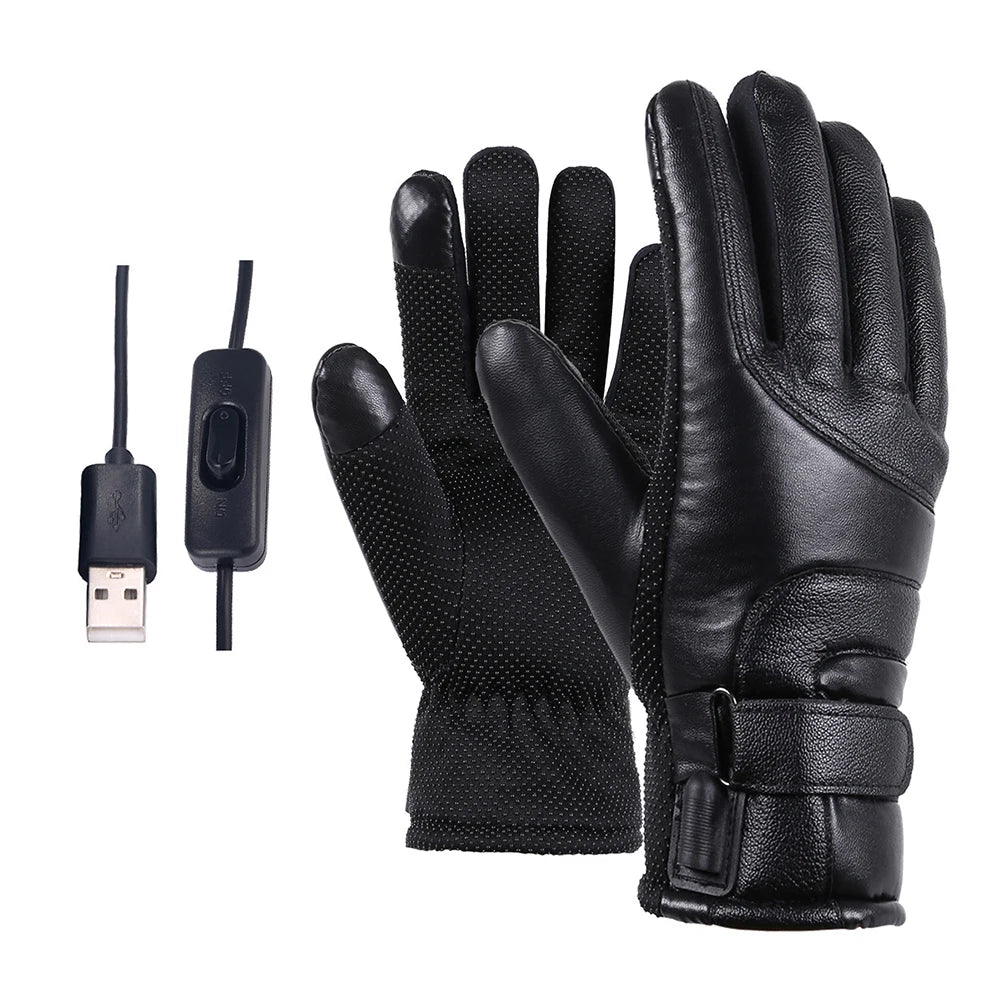 NEW Motorcycle Heated Glove Waterproof Rechargeable Heating Thermal Gloves Heated Motorcycle Gloves Winter Warm Motorcycle Glove