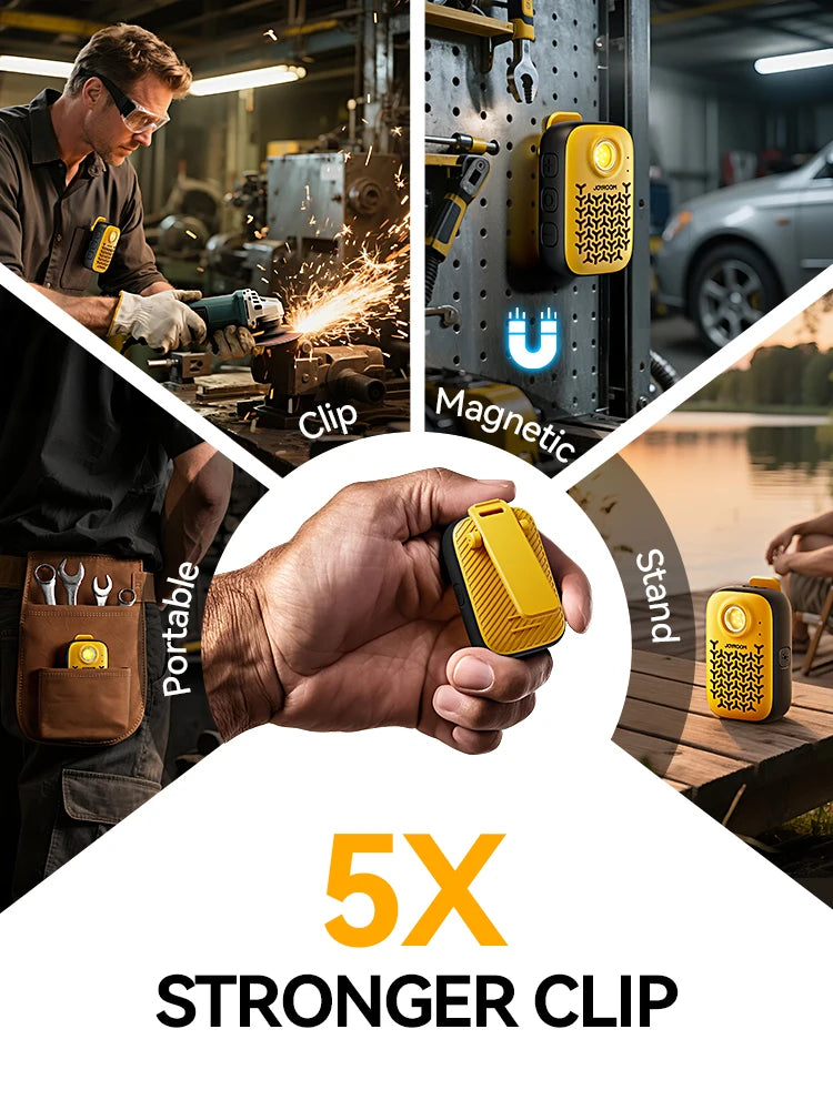 Joyroom Wearable Bluetooth Speakers,IP67 Waterproof,Clip-On Portable Small Personal Speaker/Clean Sound/Stereo Pair/Wireless 5.4