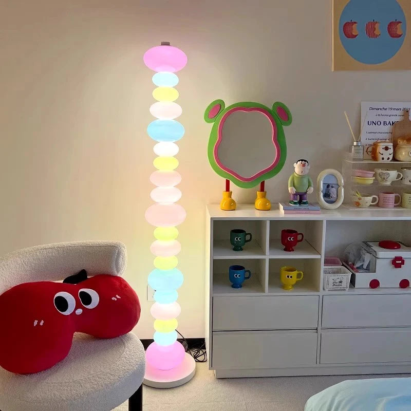 Modern LED Floor Lamp for Living Room Bedroom, Dimmable Standing Lamp with Remote Control, 3 Color Temperatures.