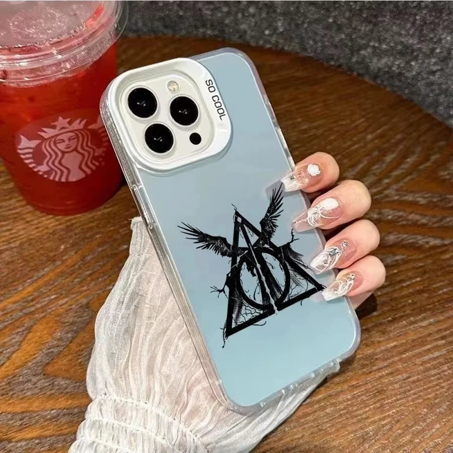 Luxury Phone Case For iPhone 16e 16 Pro Max 15 14 Plus 13 12 Mini 11 Shockproof Silicone Magic Potters Wand Harries Back Cover