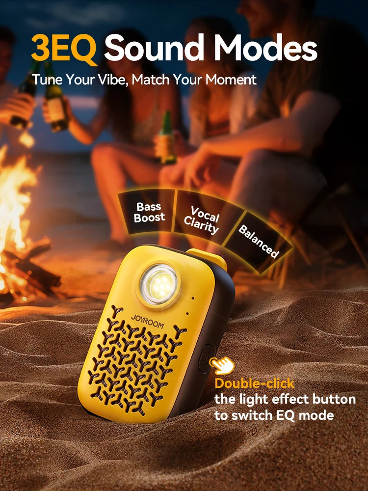 Joyroom Wearable Bluetooth Speakers,IP67 Waterproof,Clip-On Portable Small Personal Speaker/Clean Sound/Stereo Pair/Wireless 5.4