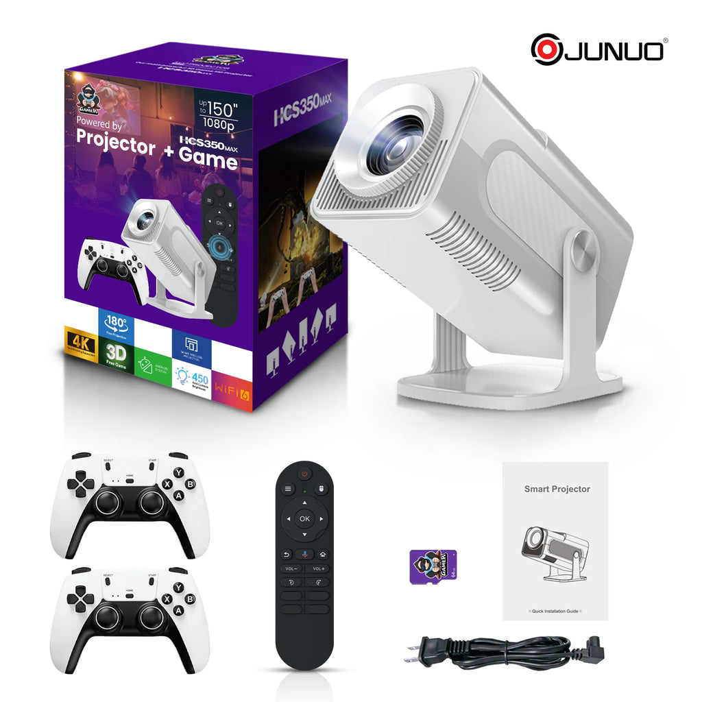 UBISHENG GAME Projector 4K Android Wifi6 Allwinner H713 BT5.0 1080P Cinema Outdoor Portable Projetors