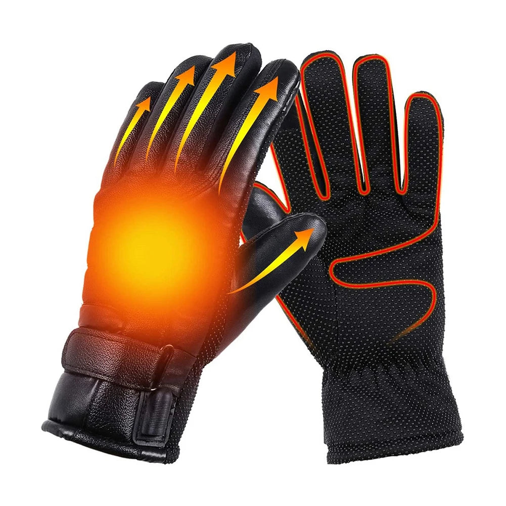 Winter Electric Warming Gloves Thermal Heated Gloves USB Heated Gloves Waterproof Winter Outdoor Warm Gloves for Off Road Skiing
