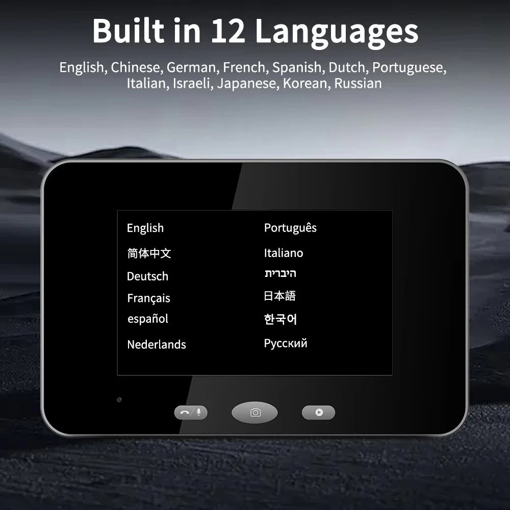 Wsdcam Smart Wireless Intercom Doorbell Digital Door Camera Viewer New Version Supports Wifi Tuya Auto Recording Waterproof