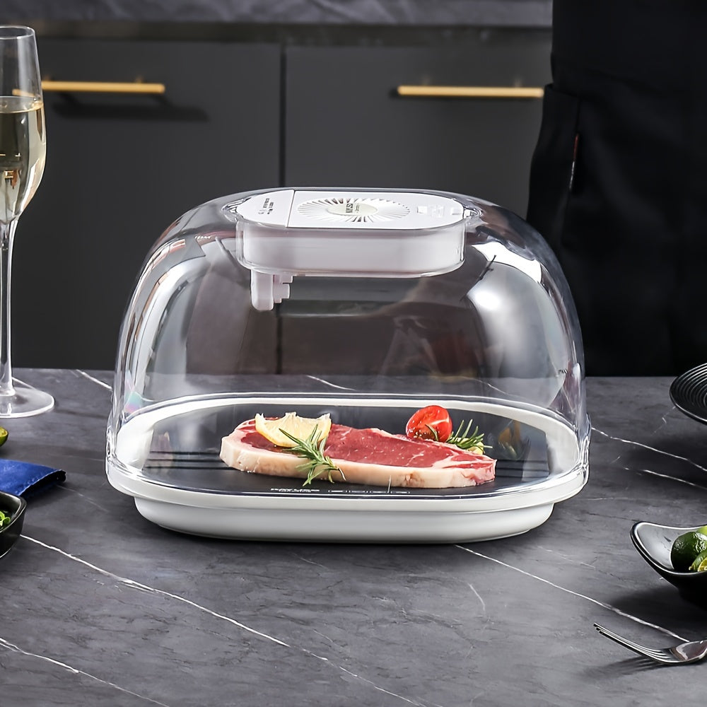 Household Freshness Defroster Box For Frozen Meat Rapid And Safer Way Of Thawing Food, Restore Food Freshness, Suitable For Home Kitchens, Food Defrosting Box With Drainage Tray, Kitchen Appliances